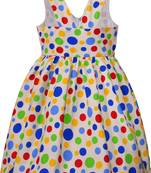 White Cotton  stitched    dress