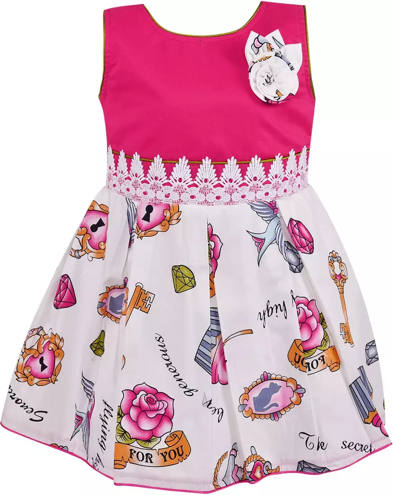 Pink Cotton  stitched    dress