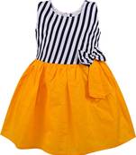 Yellow Cotton  stitched    dress