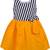 Yellow Cotton  stitched    dress