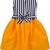 Yellow Cotton  stitched    dress
