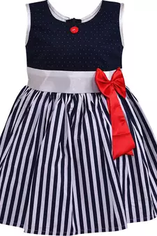 blue Cotton  stitched    dress