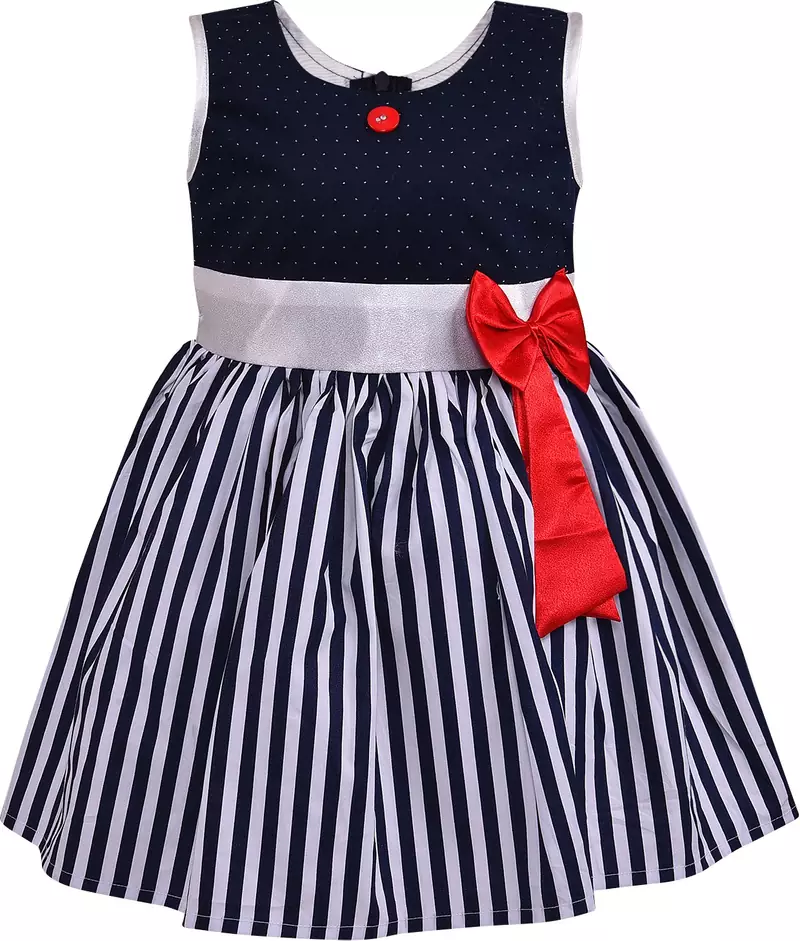 blue Cotton  stitched    dress