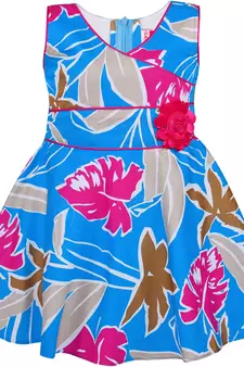 blue Cotton  stitched    dress