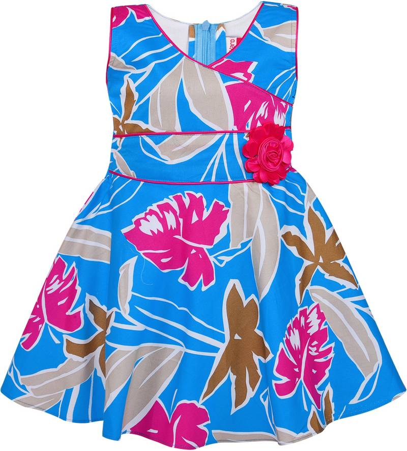 blue Cotton  stitched    dress