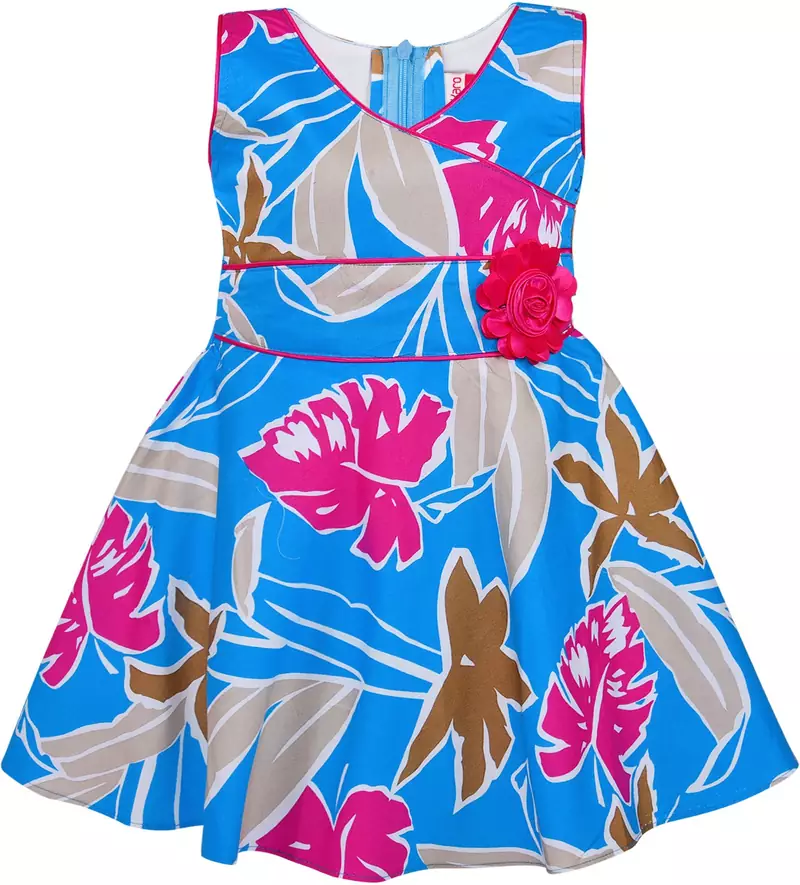 blue Cotton  stitched    dress