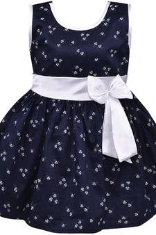 blue Cotton  stitched    dress