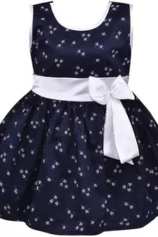 blue Cotton  stitched    dress