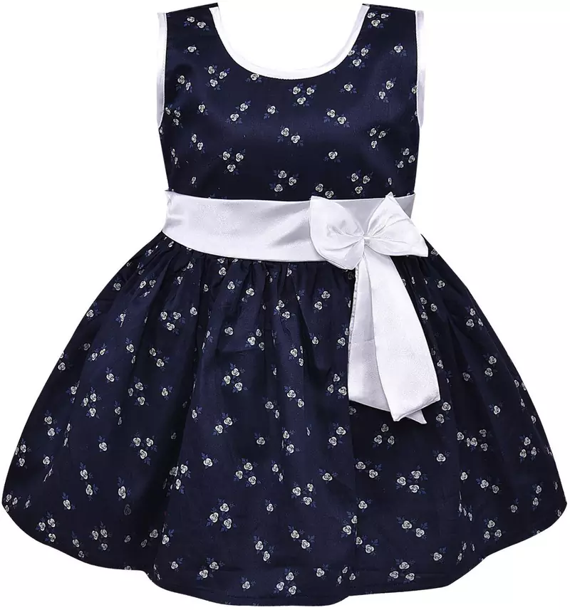 blue Cotton  stitched    dress