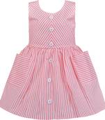 Pink Cotton  stitched    dress