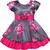 Pink satin stitched    dress