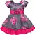 Pink satin stitched    dress