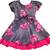 Pink satin stitched    dress