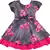 Pink satin stitched    dress