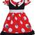 Red Cotton  stitched    dress