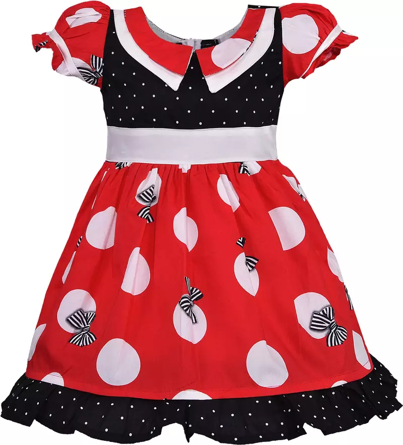 Red Cotton  stitched    dress