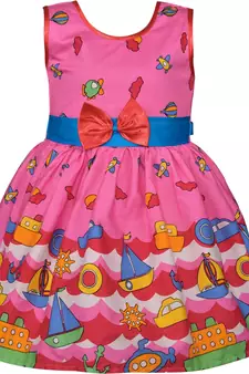 Pink Cotton  stitched    dress