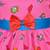 Pink Cotton  stitched    dress