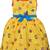 Yellow Cotton  stitched    dress