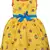 Yellow Cotton  stitched    dress