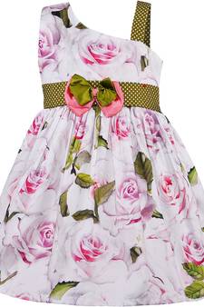 Green Cotton  stitched    dress