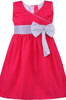 Pink Cotton  stitched    dress