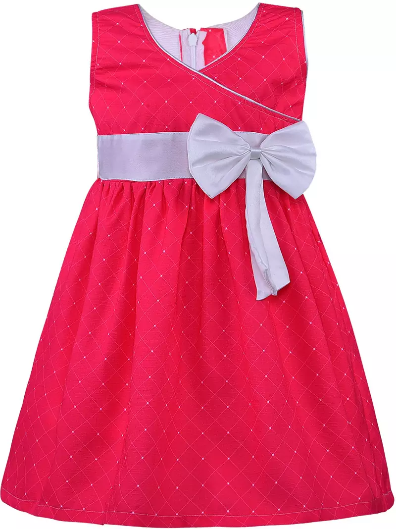 Pink Cotton  stitched    dress