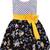 Yellow Cotton  stitched    dress