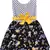 Yellow Cotton  stitched    dress