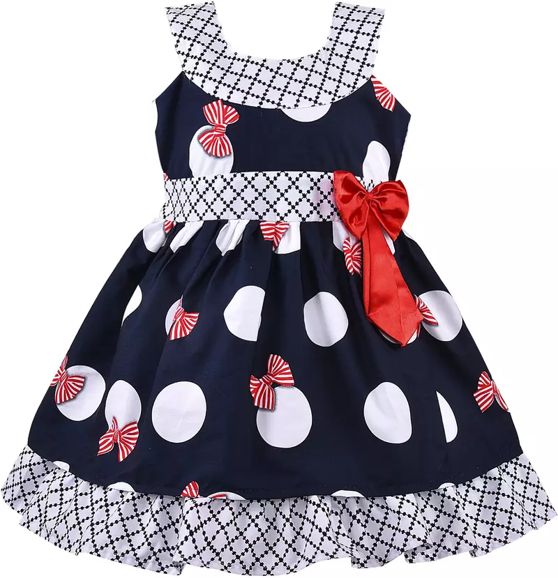 blue Cotton  stitched    dress
