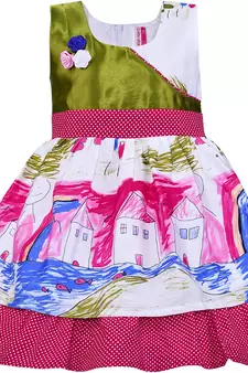 Multicolor Cotton  stitched    dress