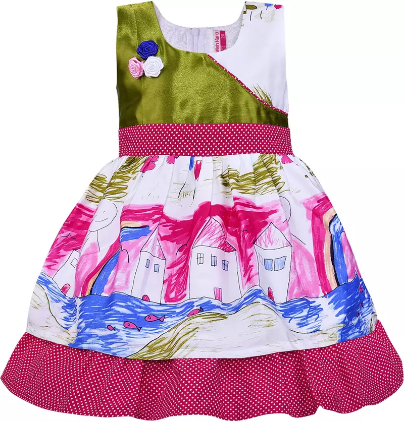Multicolor Cotton  stitched    dress