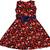 Red Cotton  stitched    dress