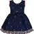 blue Cotton  stitched    dress