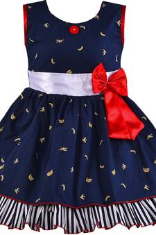 blue Cotton  stitched    dress