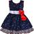 blue Cotton  stitched    dress