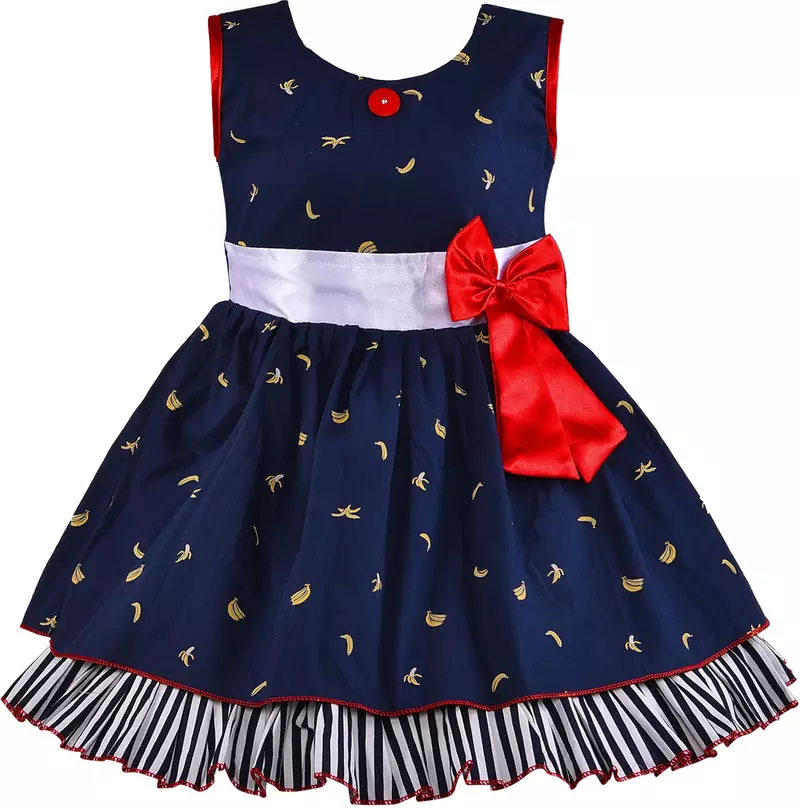 blue Cotton  stitched    dress