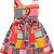 Red Cotton  stitched    dress