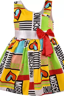 Yellow Cotton  stitched    dress