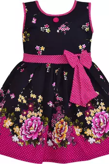 Pink Cotton  stitched    dress