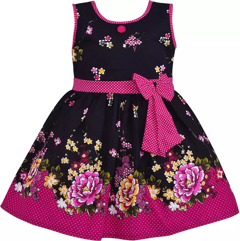 Pink Cotton  stitched    dress
