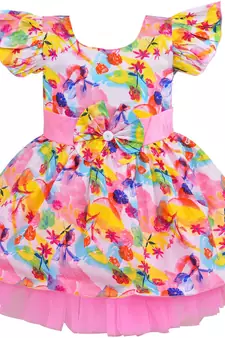 Pink Cotton  stitched    dress