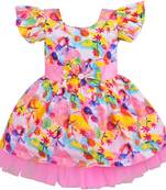 Pink Cotton  stitched    dress