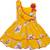 Yellow Cotton  stitched    dress