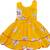 Yellow Cotton  stitched    dress