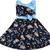 blue Cotton  stitched    dress