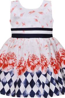 Multicolor Cotton  stitched    dress