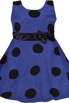 blue Cotton  stitched    dress