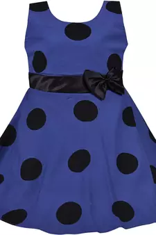 blue Cotton  stitched    dress