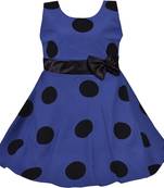 blue Cotton  stitched    dress